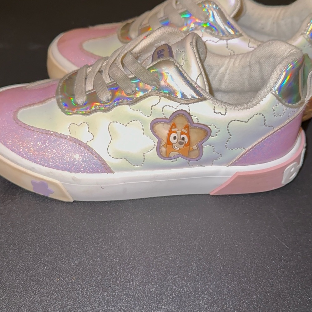 Kids Holographic Sneakers with Cartoon Star